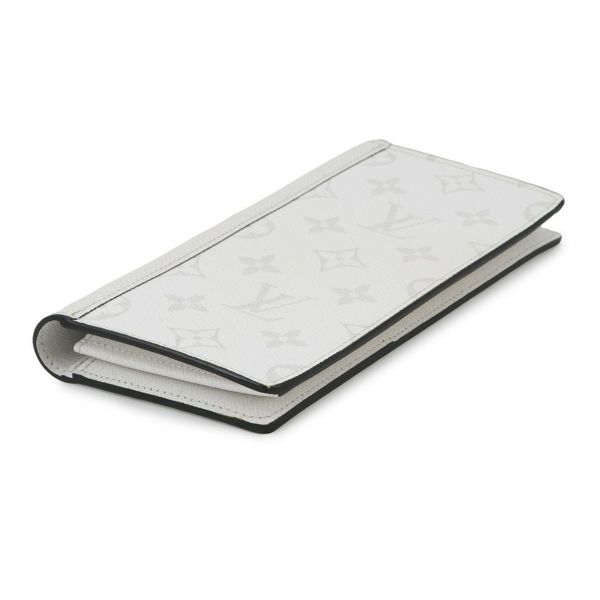 ルイヴィトン 長財布 モノグラム・キャンバス タイガ ポルトフォイユ・ブラザ NM M30889 LOUIS VUITTON メンズ 白 イニシャル入り