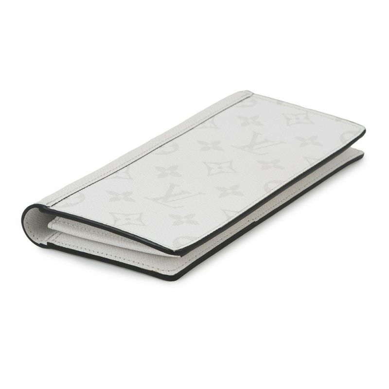 ルイヴィトン 長財布 モノグラム・キャンバス タイガ ポルトフォイユ・ブラザ NM M30889 LOUIS VUITTON メンズ 白 イニシャル入り