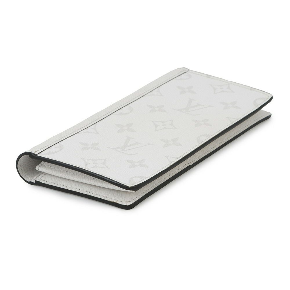 ルイヴィトン 長財布 モノグラム・キャンバス タイガ ポルトフォイユ・ブラザ NM M30889 LOUIS VUITTON メンズ 白 イニシャル入り