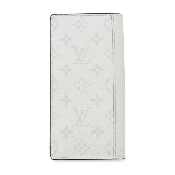 ルイヴィトン 長財布 モノグラム・キャンバス タイガ ポルトフォイユ・ブラザ NM M30889 LOUIS VUITTON メンズ 白 イニシャル入り