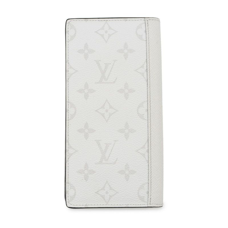 ルイヴィトン 長財布 モノグラム・キャンバス タイガ ポルトフォイユ・ブラザ NM M30889 LOUIS VUITTON メンズ 白 イニシャル入り