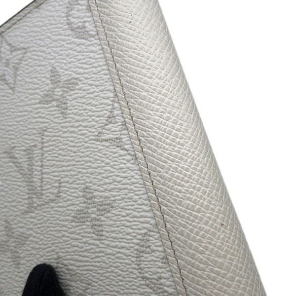 ルイヴィトン 長財布 モノグラム・キャンバス タイガ ポルトフォイユ・ブラザ NM M30889 LOUIS VUITTON メンズ 白 イニシャル入り