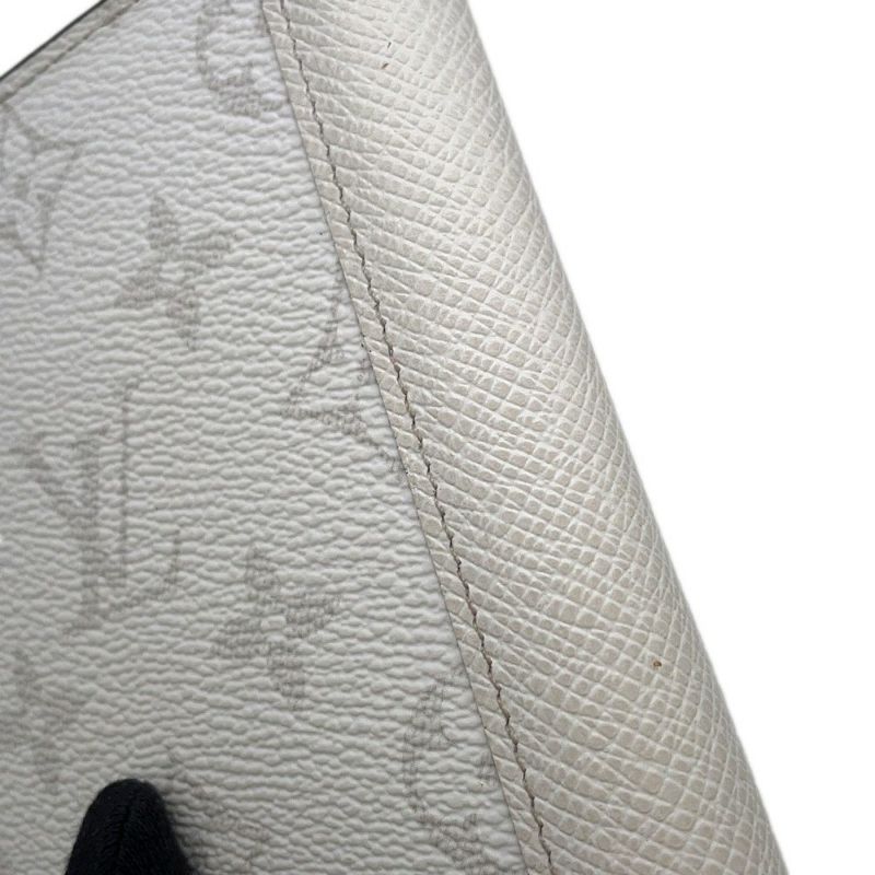 ルイヴィトン 長財布 モノグラム・キャンバス タイガ ポルトフォイユ・ブラザ NM M30889 LOUIS VUITTON メンズ 白 イニシャル入り