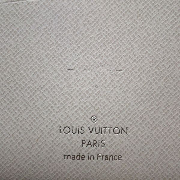 ルイヴィトン 長財布 モノグラム・キャンバス タイガ ポルトフォイユ・ブラザ NM M30889 LOUIS VUITTON メンズ 白 イニシャル入り