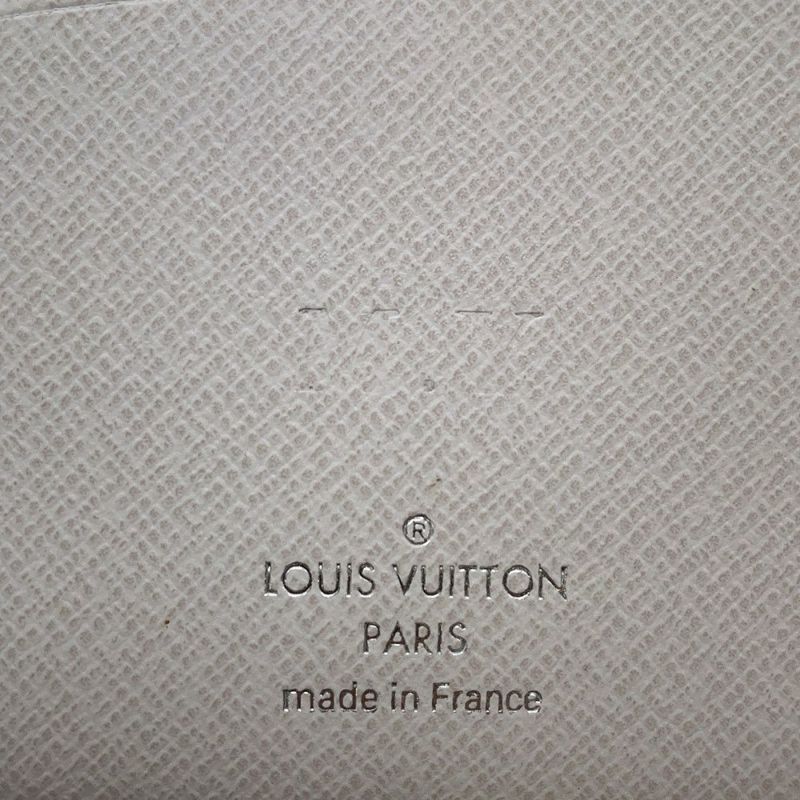 ルイヴィトン 長財布 モノグラム・キャンバス タイガ ポルトフォイユ・ブラザ NM M30889 LOUIS VUITTON メンズ 白 イニシャル入り