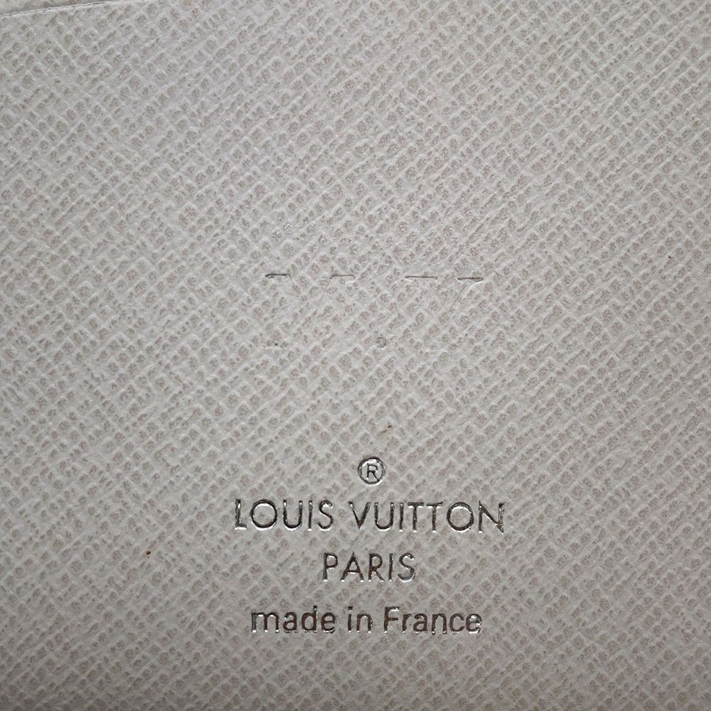 ルイヴィトン 長財布 モノグラム・キャンバス タイガ ポルトフォイユ・ブラザ NM M30889 LOUIS VUITTON メンズ 白 イニシャル入り