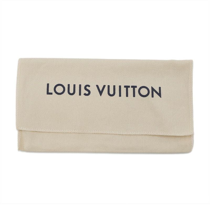 ルイヴィトン 長財布 モノグラム・キャンバス タイガ ポルトフォイユ・ブラザ NM M30889 LOUIS VUITTON メンズ 白 イニシャル入り