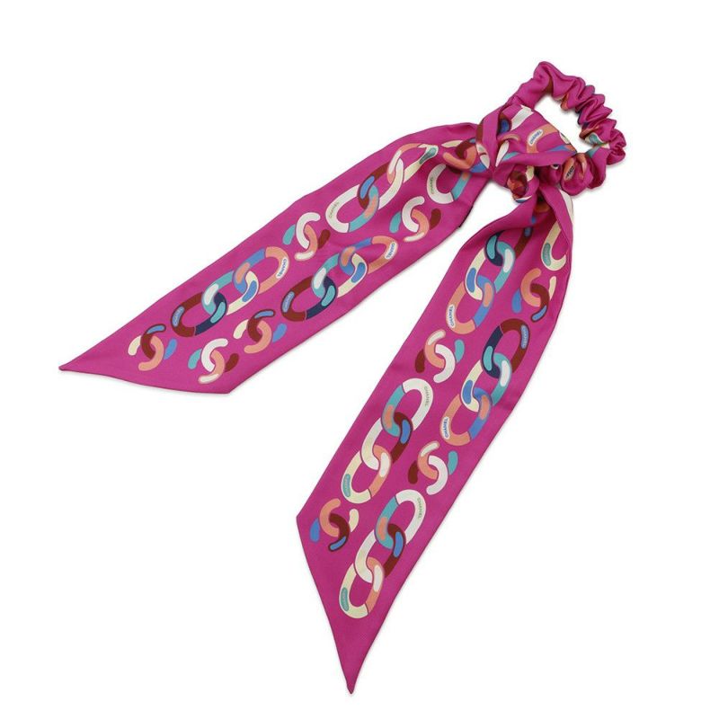 シャネル シュシュ スカーフ セット ココマーク チェーンモチーフ シルク CHANEL リボン ヘアアクセサリー ノベルティ