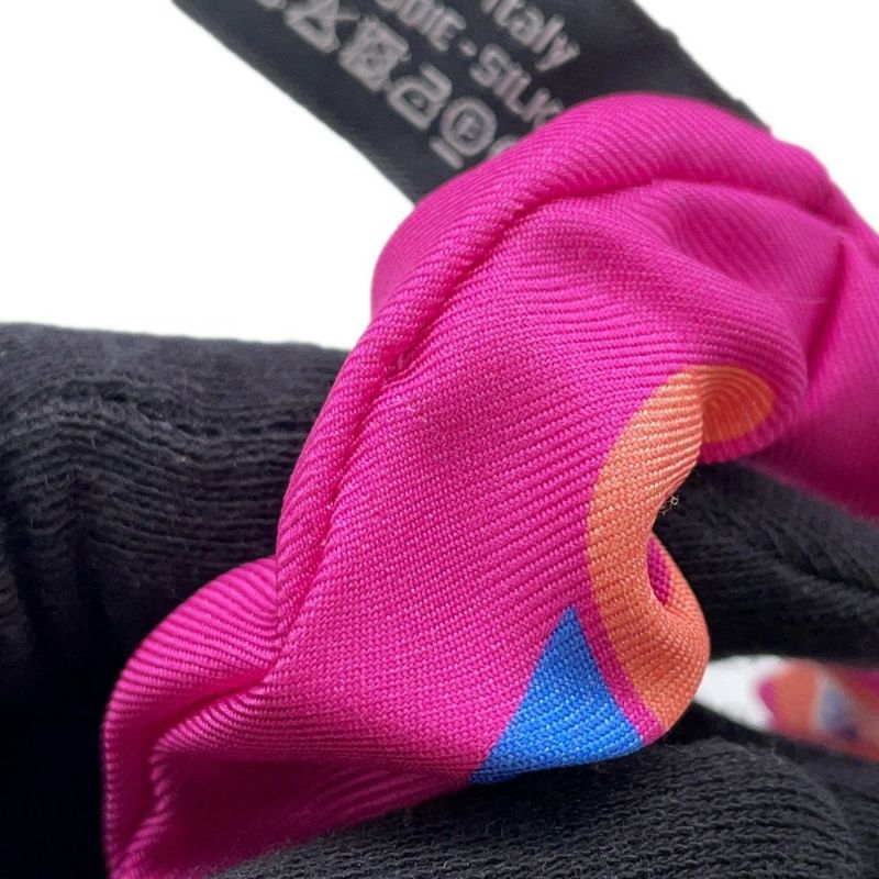 シャネル シュシュ スカーフ セット ココマーク チェーンモチーフ シルク CHANEL リボン ヘアアクセサリー ノベルティ