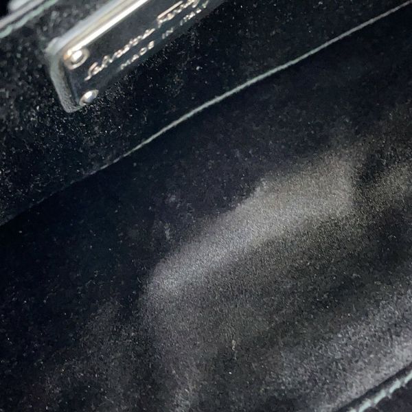 サルヴァトーレ・フェラガモ ショルダーバッグ ヴァラリボン フラワー 21D064 Ferragamo 黒