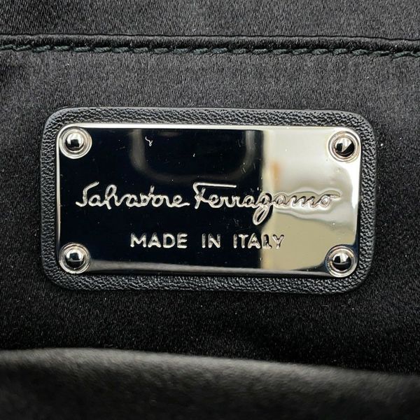 サルヴァトーレ・フェラガモ ショルダーバッグ ヴァラリボン フラワー 21D064 Ferragamo 黒
