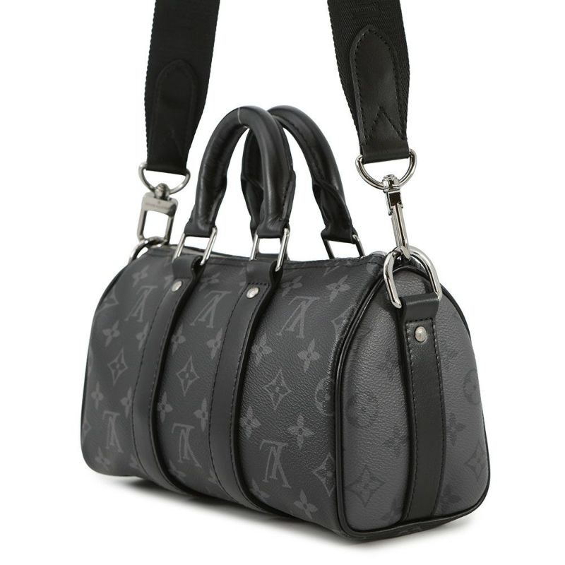 ルイヴィトン ハンドバッグ モノグラム・エクリプス リバース キーポル・バンドリエール 25 M46271 2way ショルダーバッグ 黒