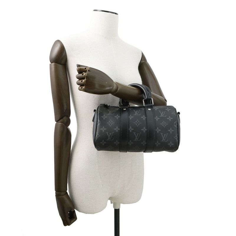 ルイヴィトン ハンドバッグ モノグラム・エクリプス リバース キーポル・バンドリエール 25 M46271 2way ショルダーバッグ 黒