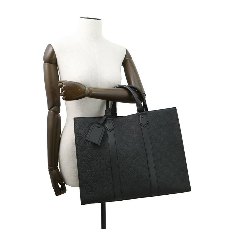 ルイヴィトン トートバッグ モノグラム・トリヨンレザー サックプラ 24H M24786 ヴィトン バッグ 2way ショルダー ブラック 黒