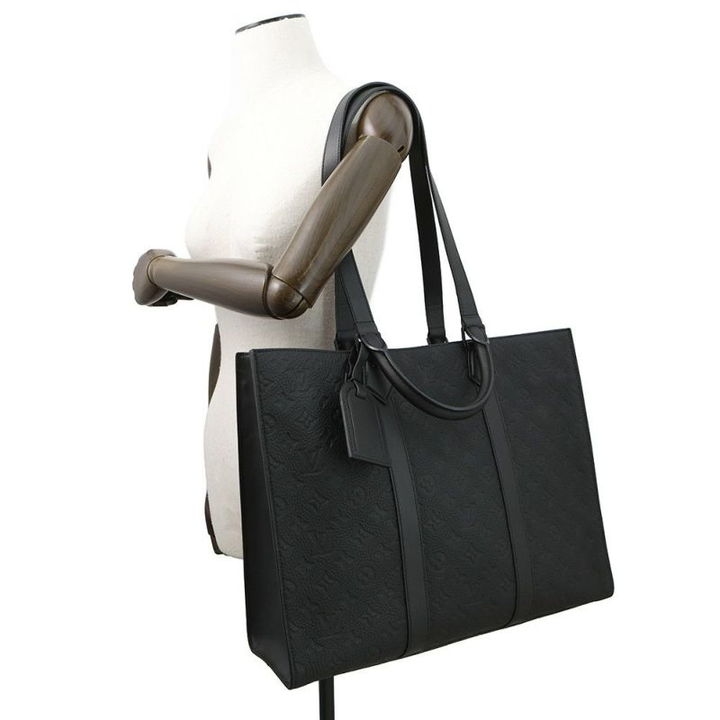 ルイヴィトン トートバッグ モノグラム・トリヨンレザー サックプラ 24H M24786 ヴィトン バッグ 2way ショルダー ブラック 黒