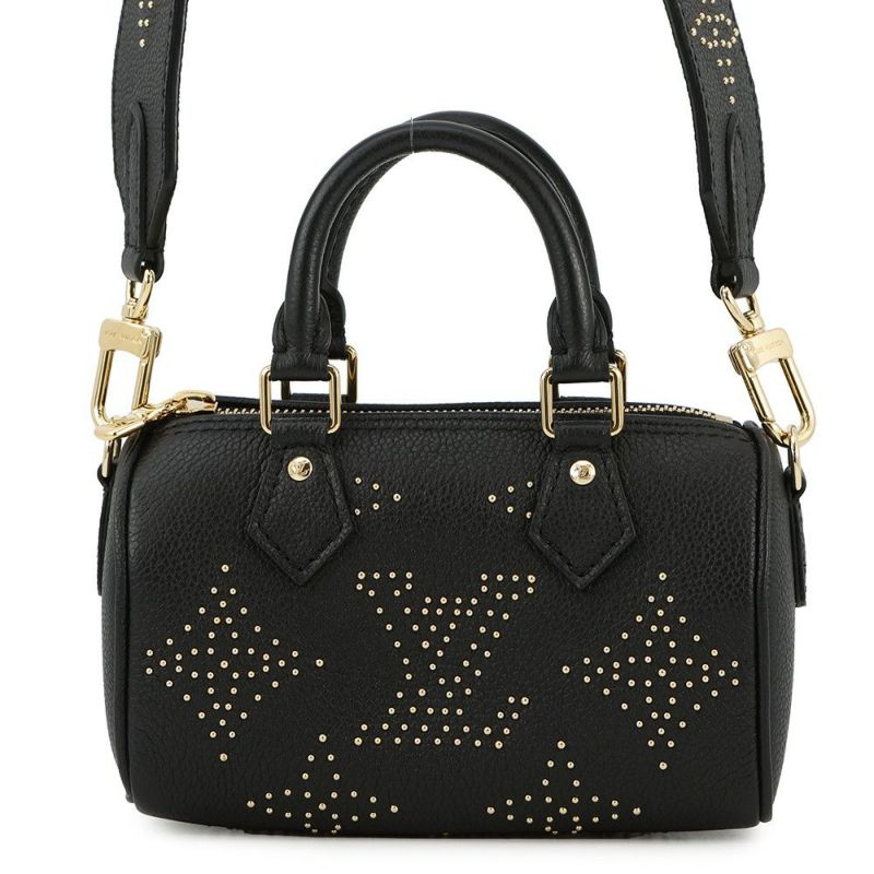 ルイヴィトン ハンドバッグ モノグラム・アンプラント ナノ・スピーディ M46745 ヴィトン バッグ 2way ショルダーバッグ ブラック 黒