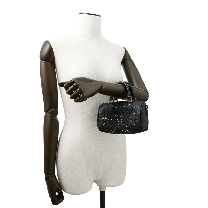 ルイヴィトン ハンドバッグ モノグラム・アンプラント ナノ・スピーディ M46745 ヴィトン バッグ 2way ショルダーバッグ ブラック 黒