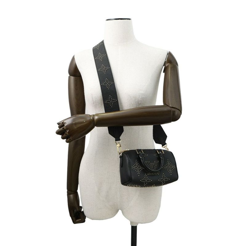 ルイヴィトン ハンドバッグ モノグラム・アンプラント ナノ・スピーディ M46745 ヴィトン バッグ 2way ショルダーバッグ ブラック 黒