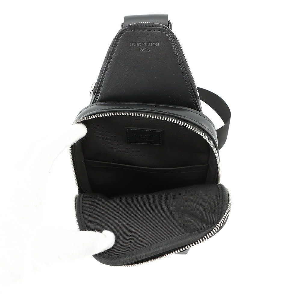 ルイヴィトン ボディバッグ モノグラム・エクリプス アヴェニュー・スリングバッグPM M47137 ブラック 黒 メンズ