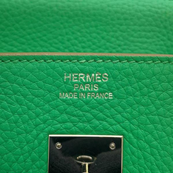 エルメス バーキン35 バンブー/シルバー金具 トリヨンクレマンス □P刻印 HERMES Birkin ハンドバッグ