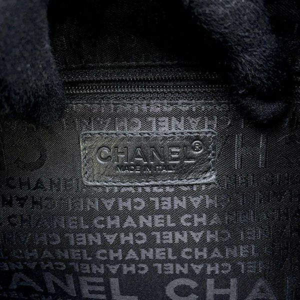 シャネル チェーンショルダーバッグ チョコバー ナイロン ラムスキン CHANEL バッグ ワンショルダーバッグ 黒