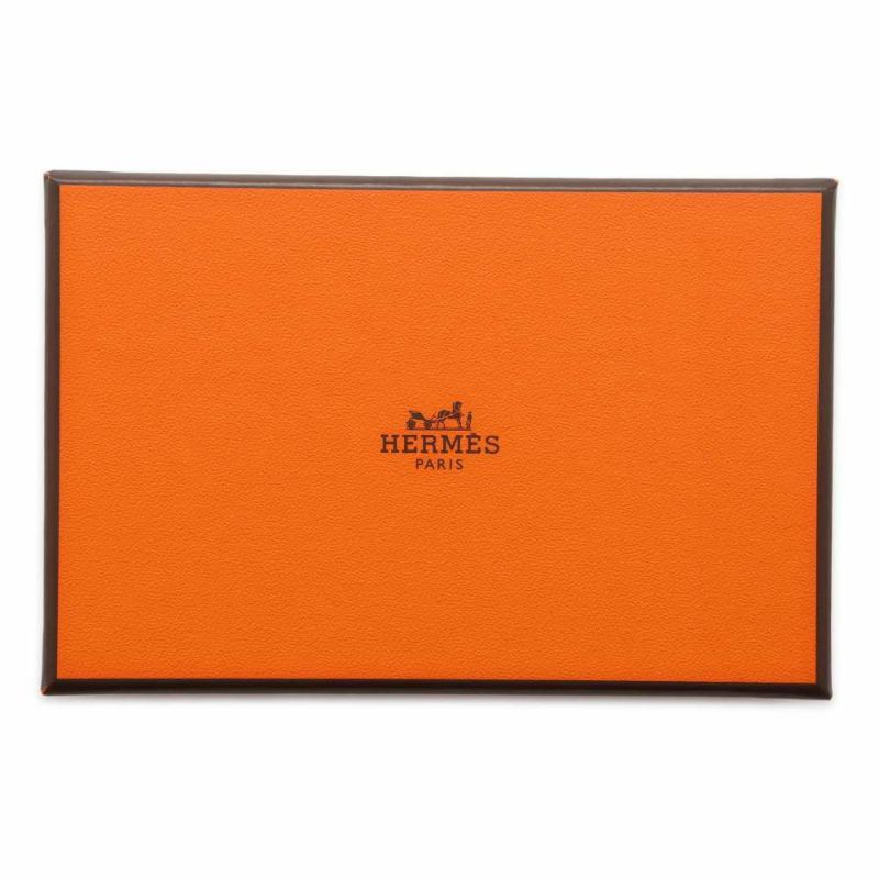 エルメス カードケース カルヴィ ブラック エプソン W刻印 HERMES 名刺入れ 黒