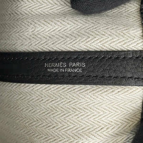 エルメス トートバッグ ガーデンパーティPM ブラック/シルバー金具 ネゴンダ A刻印 HERMES 黒