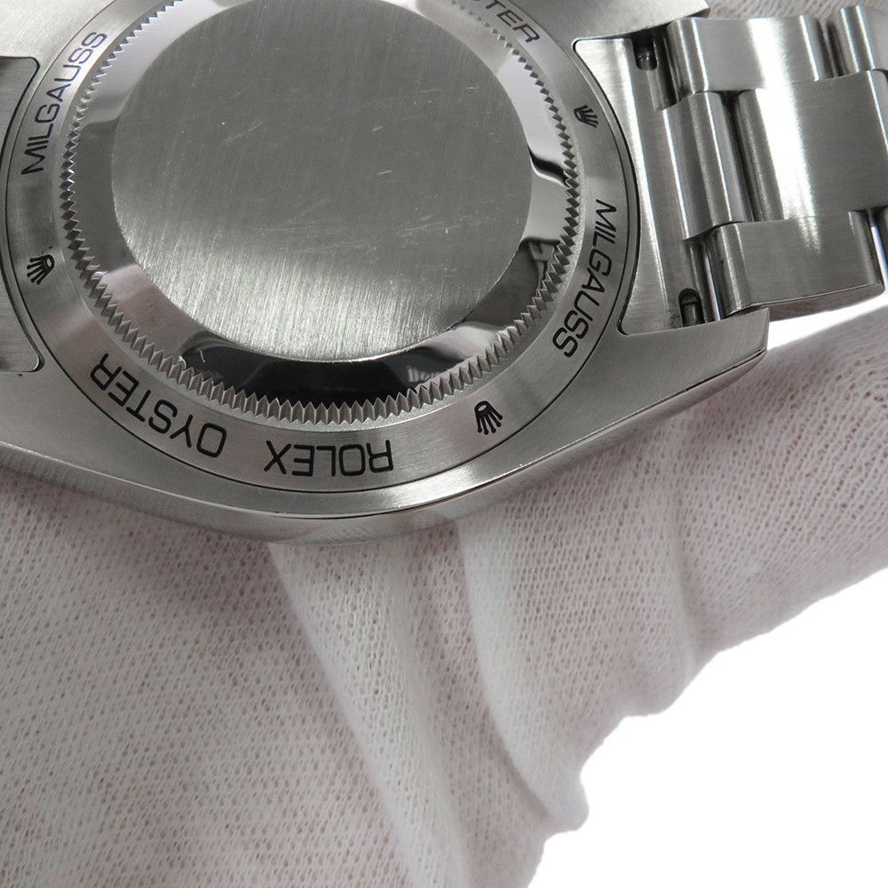 ロレックス ミルガウス グリーンガラス ランダムシリアル ルーレット 116400GV ROLEX 腕時計 Zブルー文字盤