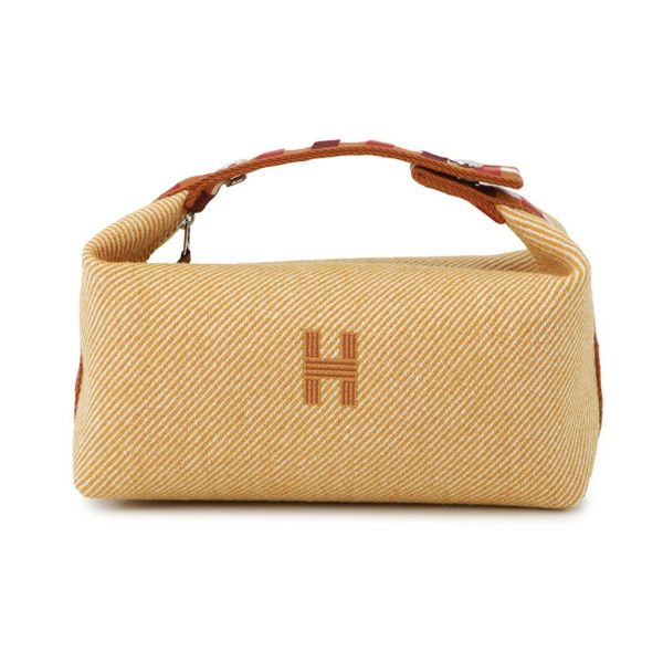 エルメス ポーチ ブリッド・ア・ブラックPM オカレ フォーヴ/シルバー金具 ウール HERMES ポーチ