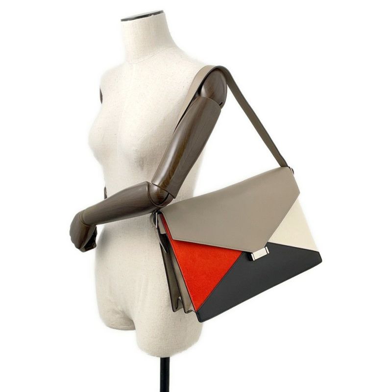 セリーヌ ショルダーバッグ ダイヤモンドクラッチ ハラコ レザー CELINE ワンショルダー