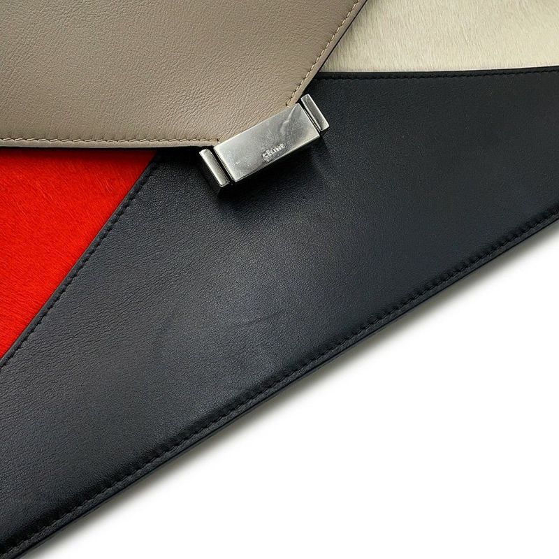 セリーヌ ショルダーバッグ ダイヤモンドクラッチ ハラコ レザー CELINE ワンショルダー