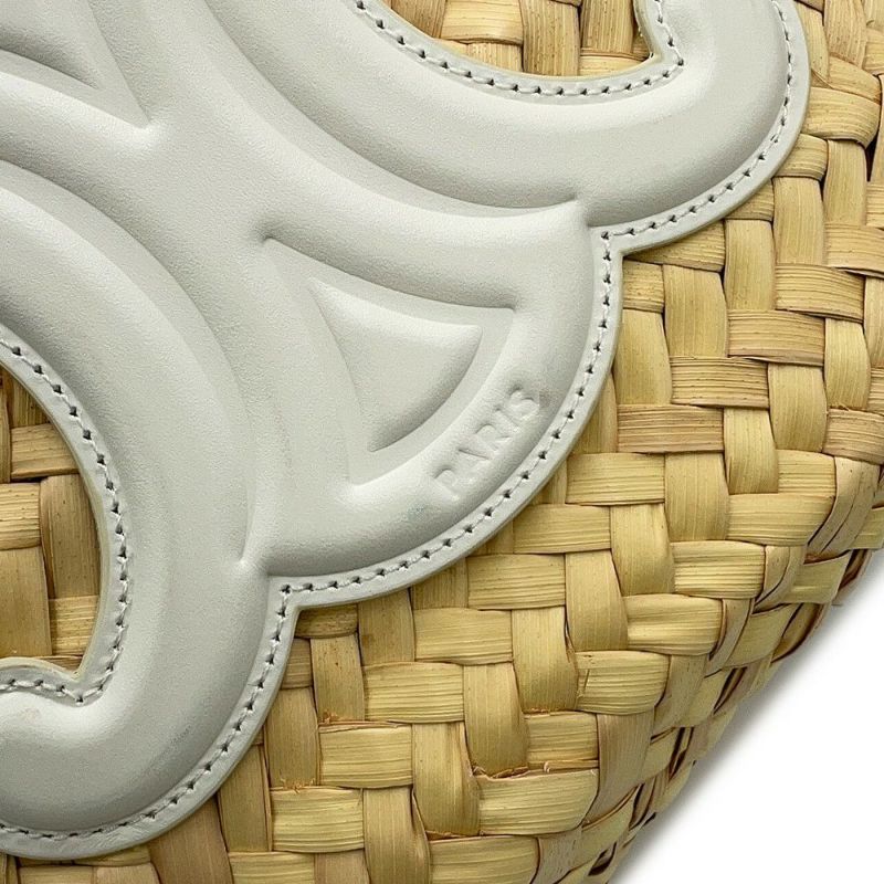 セリーヌ ハンドバッグ ティーン トリオンフ クラシック パニエ ラフィア 194002CGG.25FO CELINE 2way かごバッグ