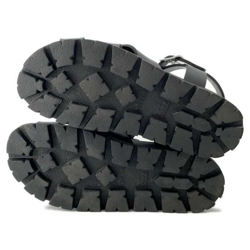 プラダ サンダル クロスサンダル ラバー メンズサイズ8 2X3118 PRADA 靴 黒