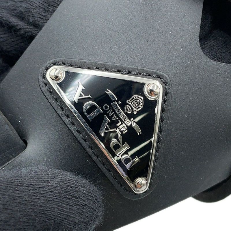 プラダ サンダル クロスサンダル ラバー メンズサイズ8 2X3118 PRADA 靴 黒