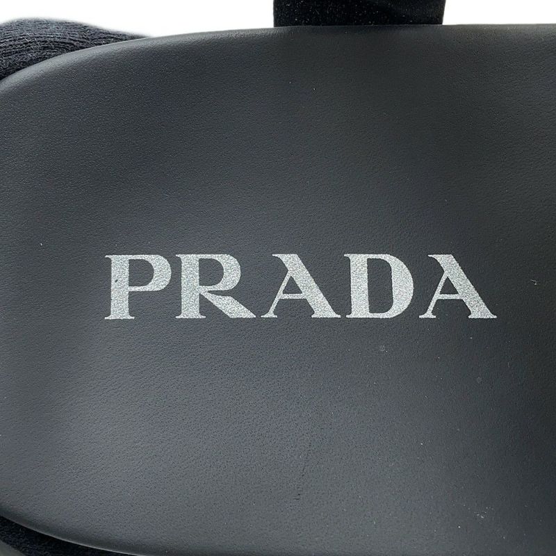 プラダ サンダル クロスサンダル ラバー メンズサイズ8 2X3118 PRADA 靴 黒