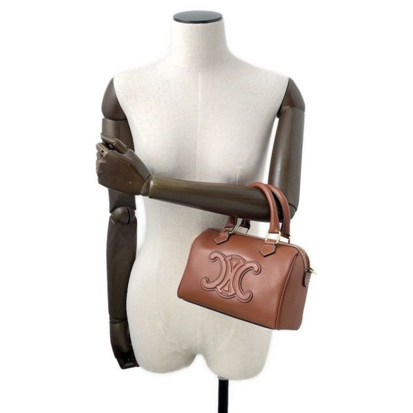 セリーヌ ハンドバッグ トリオンフ スモール ボストン スムースカーフレザー 113773DU3.04LU 2wayショルダー