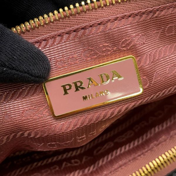 プラダ ハンドバッグ リボン ロゴ ナイロン BN1601 PRADA バッグ 黒