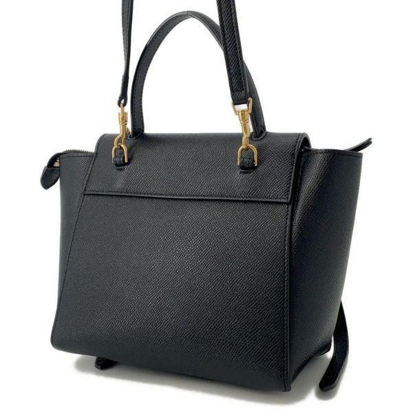 セリーヌ ハンドバッグ ベルトバッグ ナノ カーフレザー 189003 CELINE 2wayショルダー 黒
