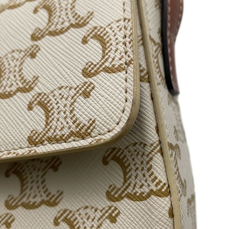 セリーヌ ショルダーバッグ トリオンフ クロード PVC 194142 CELINE ワンショルダー 白