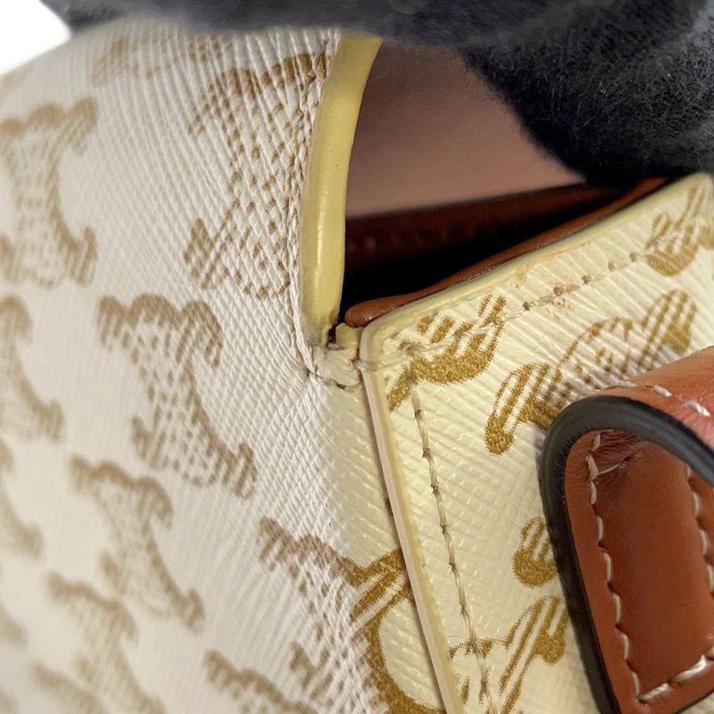 セリーヌ ショルダーバッグ トリオンフ クロード PVC 194142 CELINE ワンショルダー 白