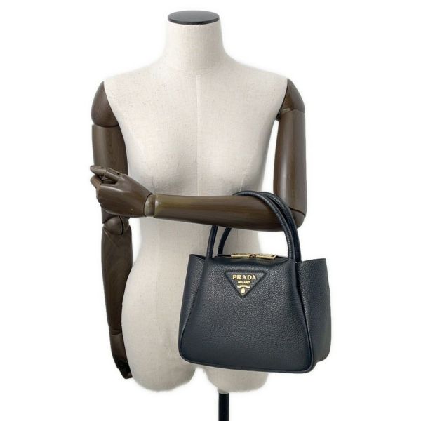 プラダ ハンドバッグ スモール  ヴィッテロダイノ  レザー 1BC145 PRADA 2wayショルダー 黒