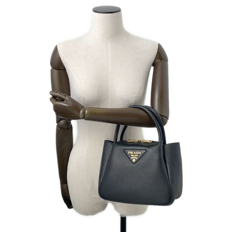 プラダ ハンドバッグ スモール  ヴィッテロダイノ  レザー 1BC145 PRADA 2wayショルダー 黒
