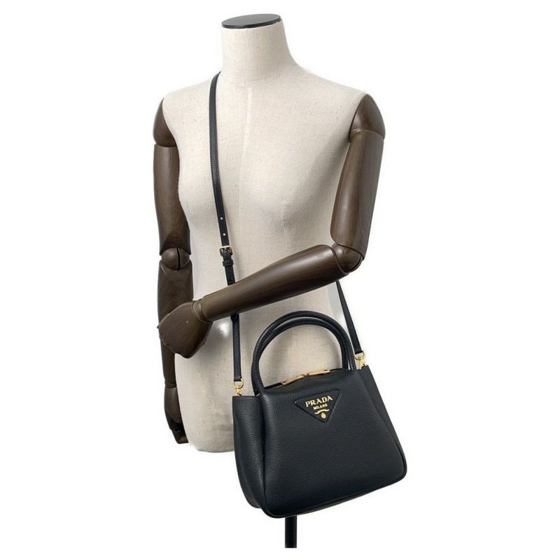 プラダ ハンドバッグ スモール  ヴィッテロダイノ  レザー 1BC145 PRADA 2wayショルダー 黒