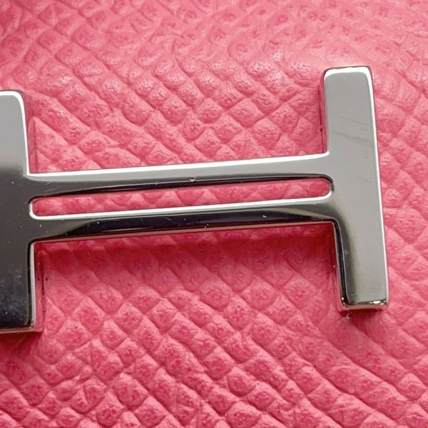 エルメス カードケース ベアン ミニ 小銭入れ付き ローズアザレ/シルバー金具 エプソン K刻印 HERMES 名刺入れ コインケース