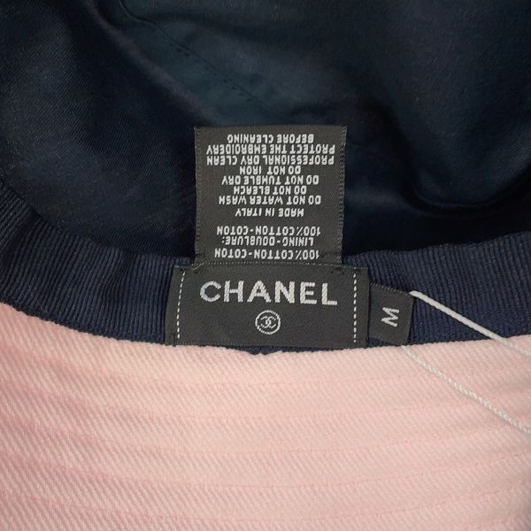 シャネル バケットハット ロゴ スパンコール サイズM CHANEL
