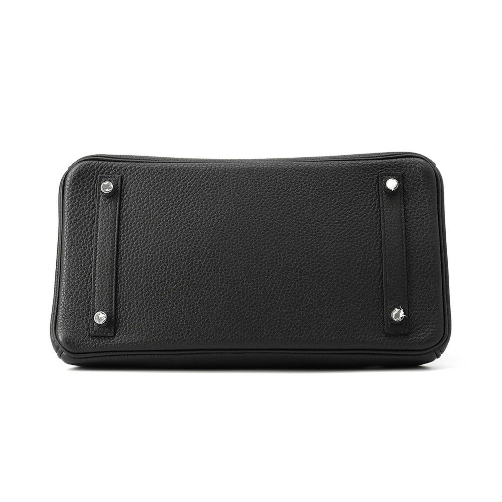 エルメス バーキン30 ブラック/シルバー金具 トゴ A刻印 HERMES Birkin ハンドバッグ 黒