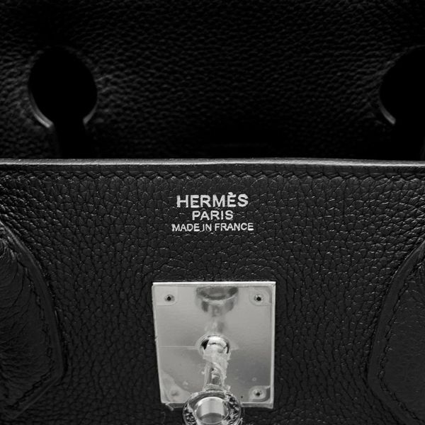エルメス バーキン30 ブラック/シルバー金具 トゴ A刻印 HERMES Birkin ハンドバッグ 黒