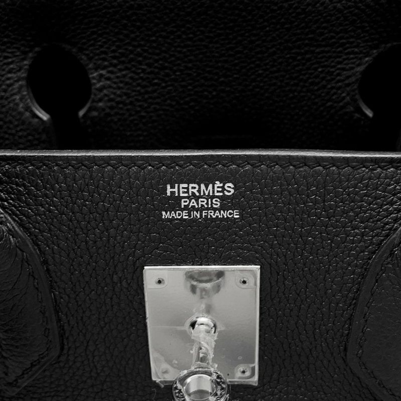 エルメス バーキン30 ブラック/シルバー金具 トゴ A刻印 HERMES Birkin ハンドバッグ 黒