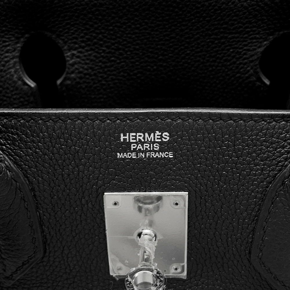 エルメス バーキン30 ブラック/シルバー金具 トゴ A刻印 HERMES Birkin ハンドバッグ 黒