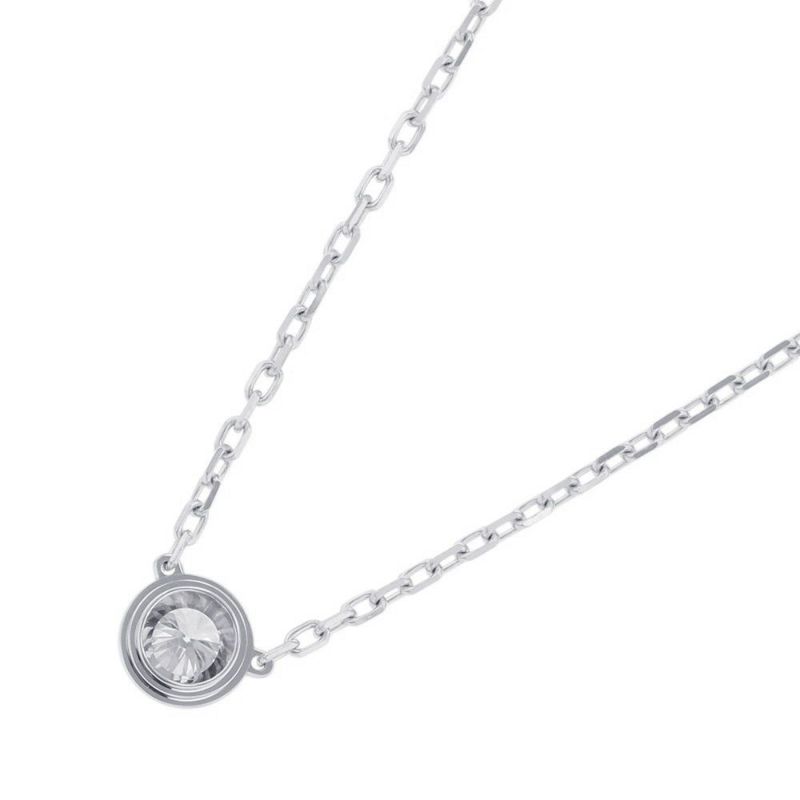 カルティエ ネックレス ダムール ラージモデル ダイヤモンド 1P 計0.18ct K18WGホワイトゴールド B7215400 Cartier